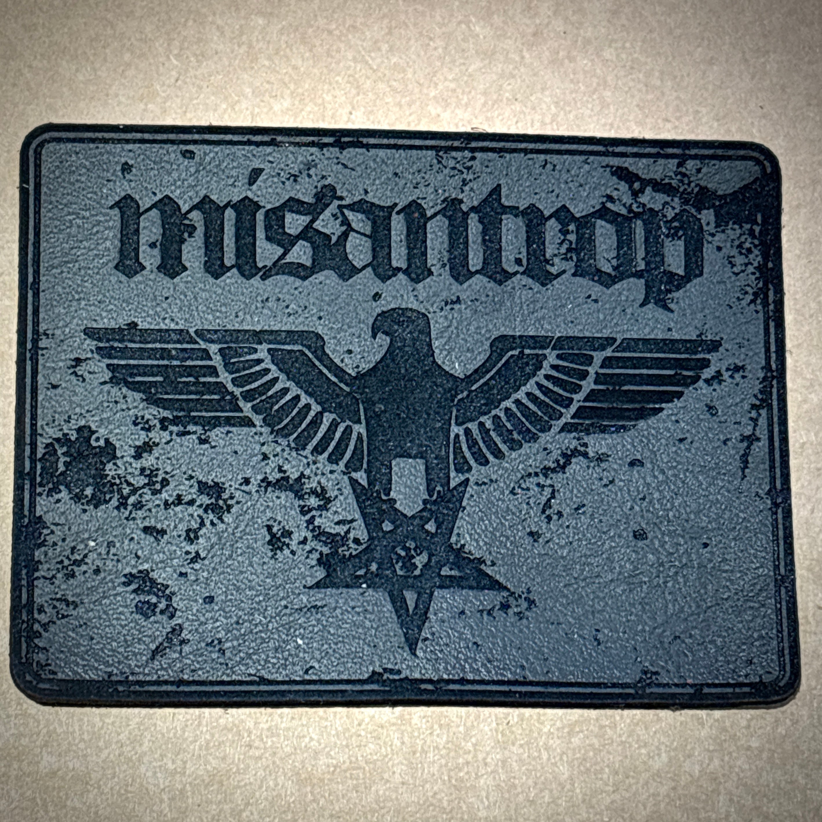 SHINING: official deluxe LEATHER MISANTHROP patches (white / black)