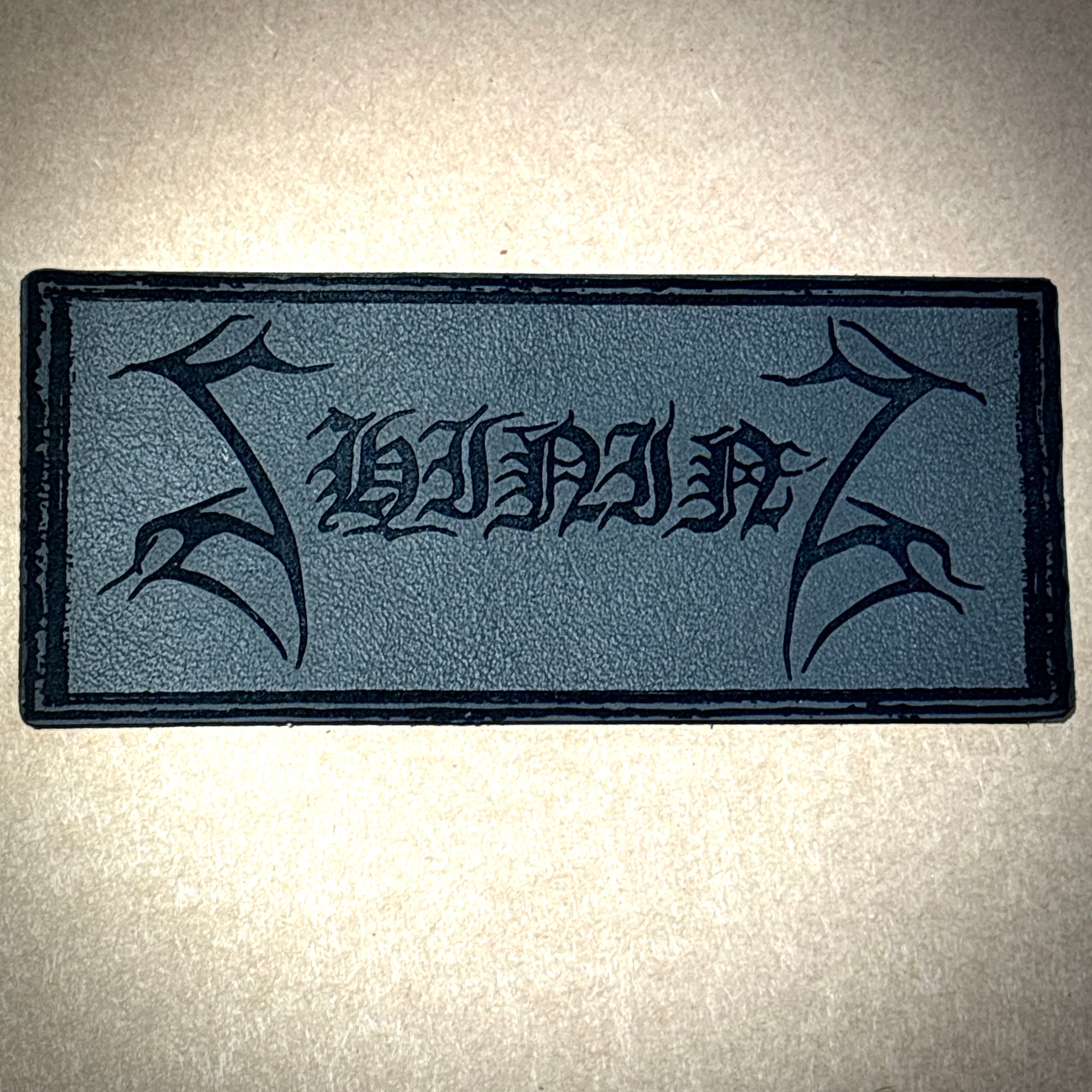 SHINING: official deluxe LEATHER LOGO patches (red / white / black)