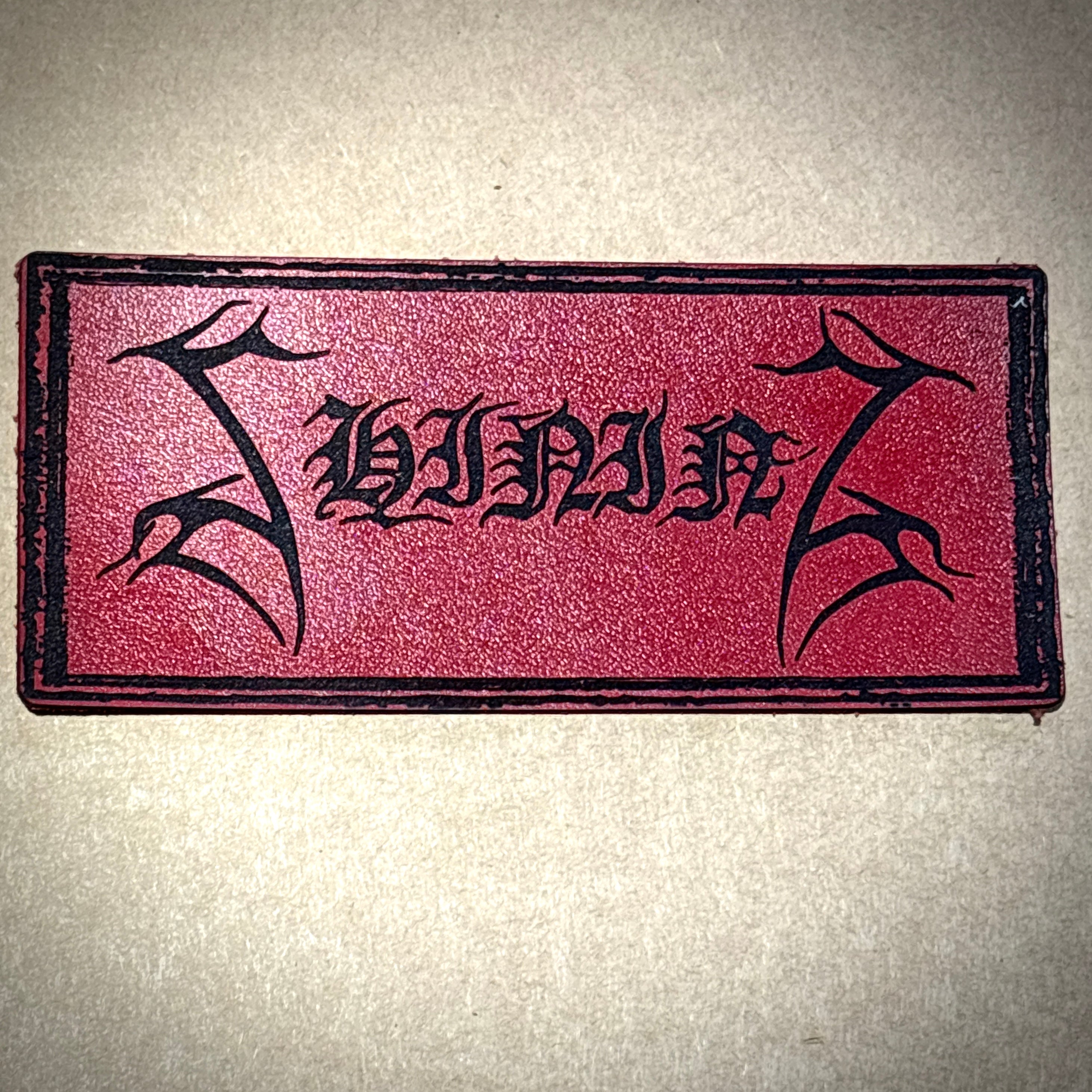 SHINING: official deluxe LEATHER LOGO patches (red / white / black)