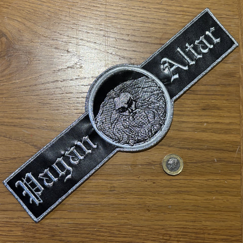Official PAGAN ALTAR limited leather back patch