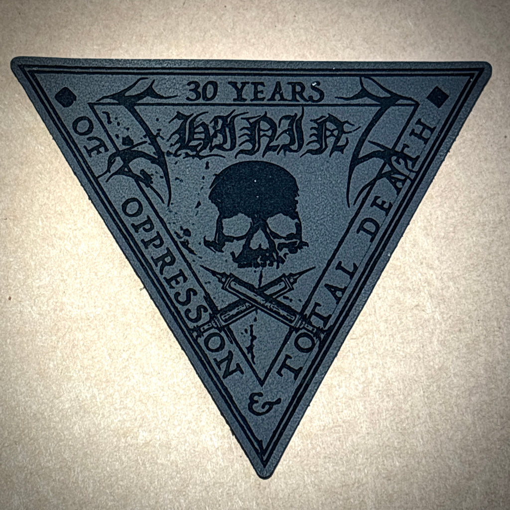 SHINING: official deluxe LEATHER 30 YEARS patches (red / white / black)