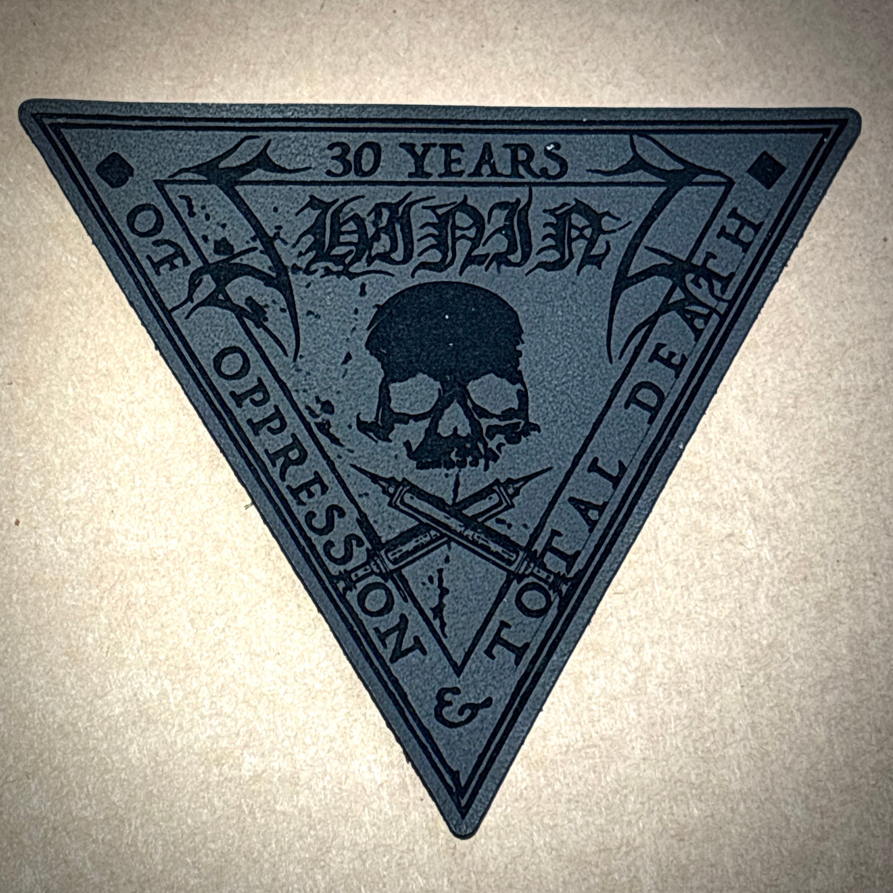 SHINING: official deluxe LEATHER 30 YEARS patches (red / white / black)