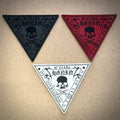 SHINING: official deluxe LEATHER 30 YEARS patches (red / white / black)