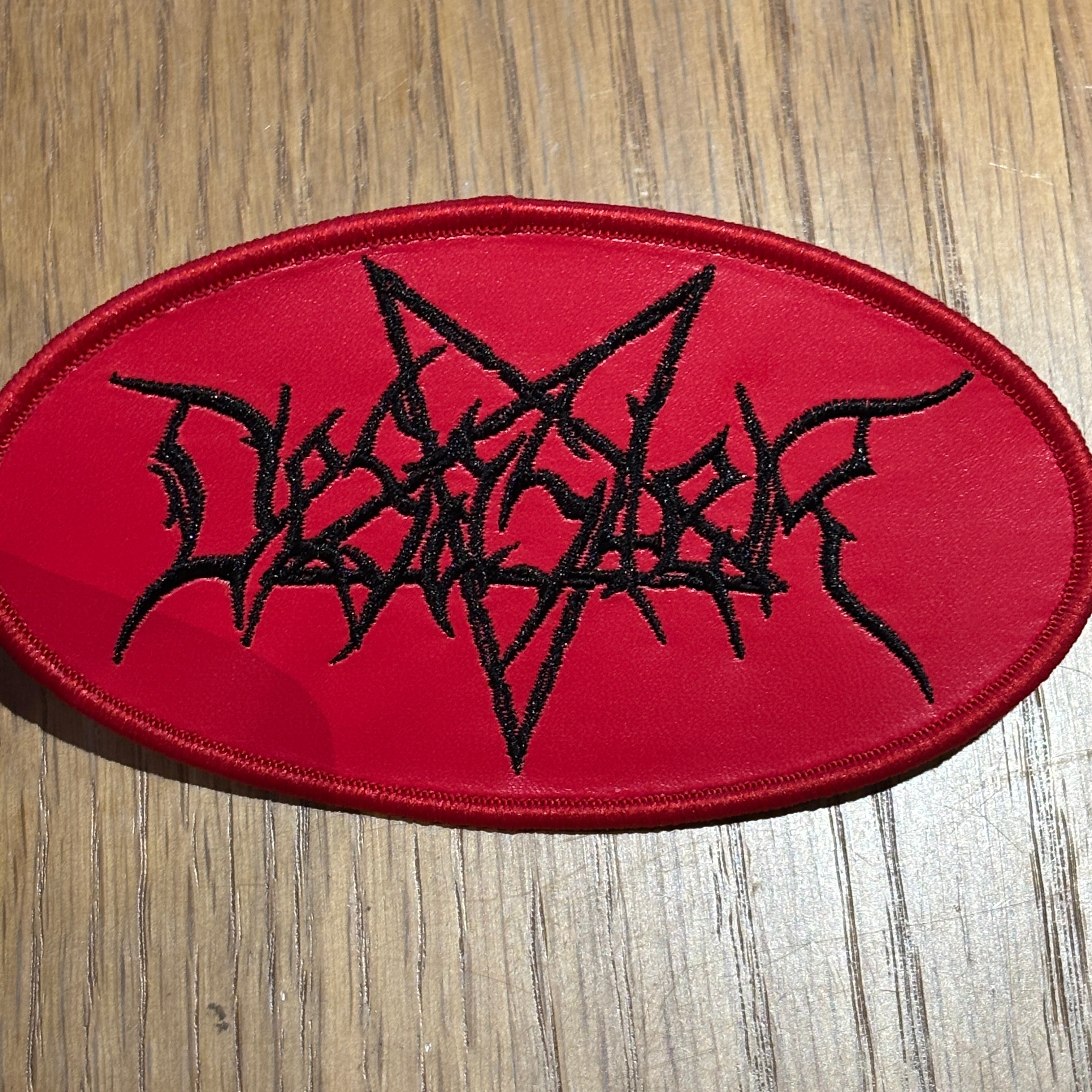 DESASTER: official deluxe/limited LEATHER LOGO patch
