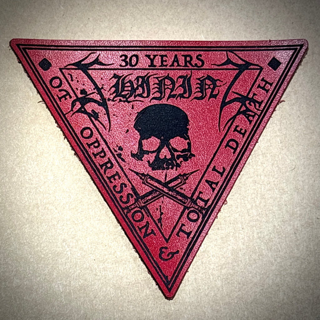 SHINING: official deluxe LEATHER 30 YEARS patches (red / white / black)
