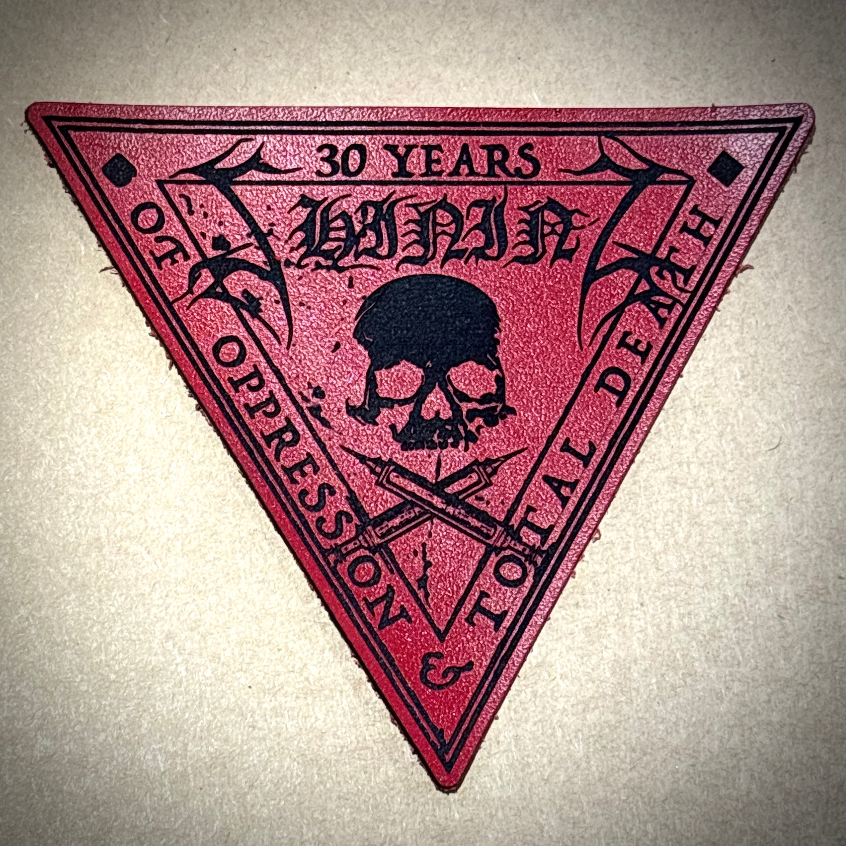 SHINING: official deluxe LEATHER 30 YEARS patches (red / white / black)