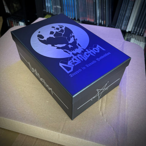 Sale: DESTRUCTION: Trapped in Lunatic Possession (9 tape boxset with book, plus pin, patches, flag, posters)