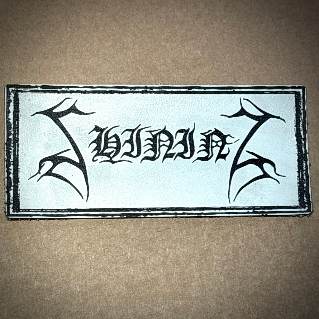 SHINING: official deluxe LEATHER LOGO patches (red / white / black)