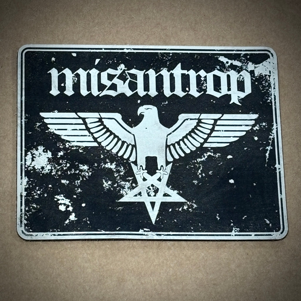SHINING: official deluxe LEATHER MISANTHROP patches (white / black)