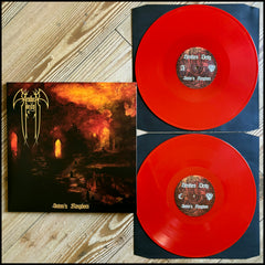 HEATHEN DEITY: Satan's Kingdom double LP (2 x red vinyl, gatefold sleeve, crushing black metal masterpiece)