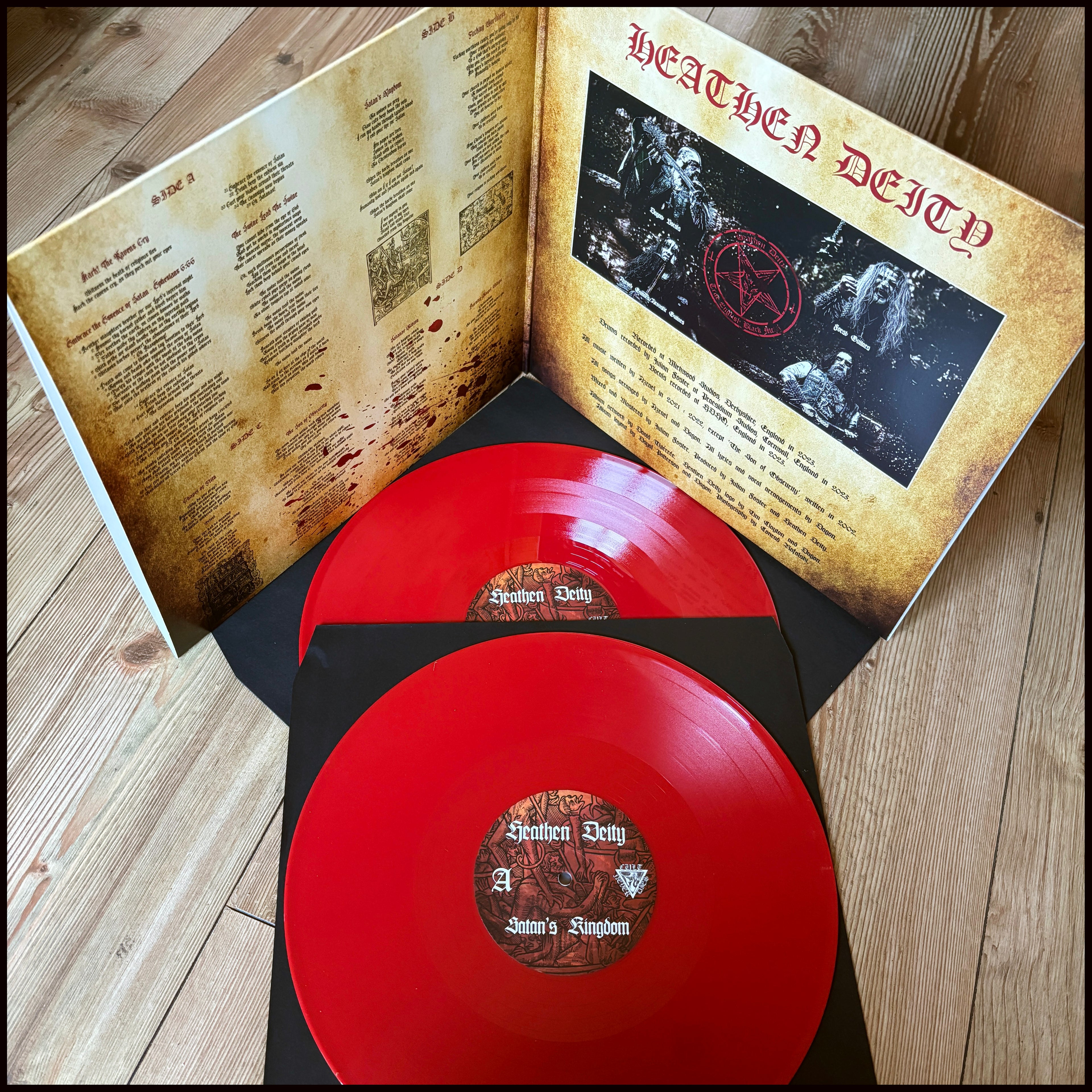 HEATHEN DEITY: Satan's Kingdom double LP (2 x red vinyl, gatefold sleeve, crushing black metal masterpiece) *new*