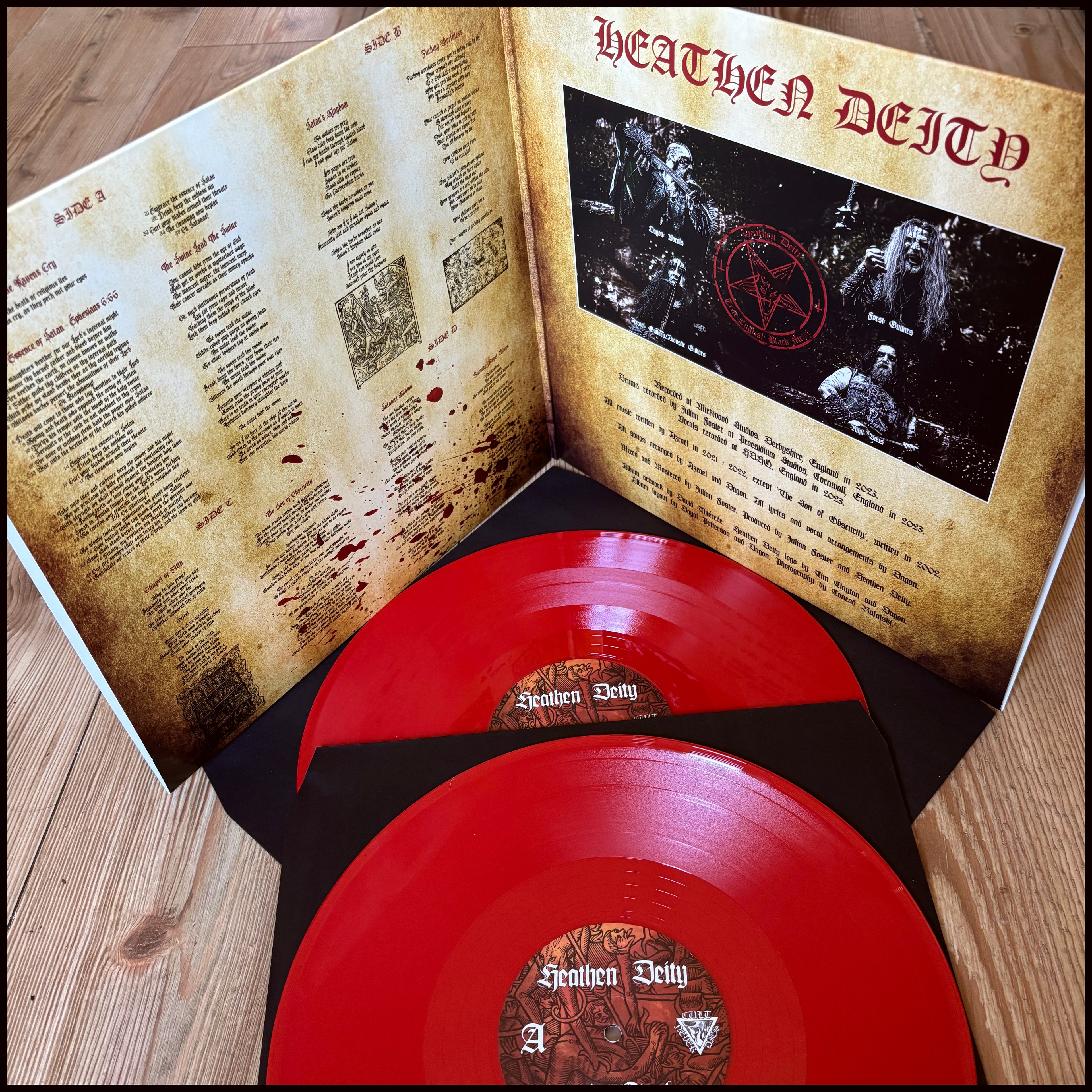 HEATHEN DEITY: Satan's Kingdom double LP (2 x red vinyl, gatefold sleeve, crushing black metal masterpiece) *new*