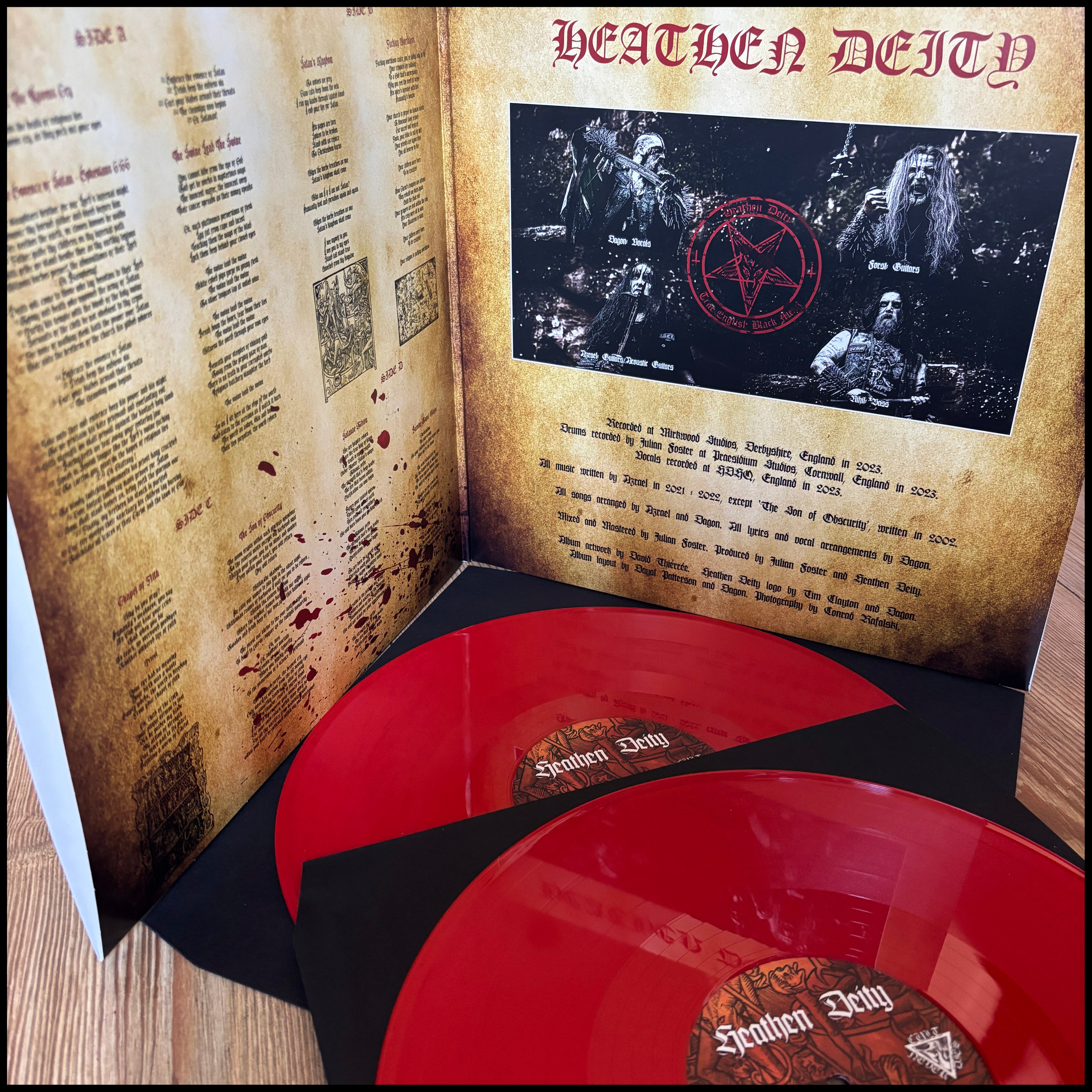 HEATHEN DEITY: Satan's Kingdom double LP (2 x red vinyl, gatefold sleeve, crushing black metal masterpiece) *new*