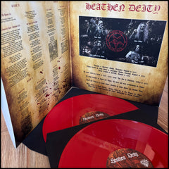 HEATHEN DEITY: Satan's Kingdom double LP (2 x red vinyl, gatefold sleeve, crushing black metal masterpiece)