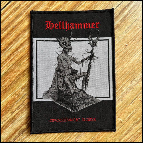 HELLHAMMER: official, limited APOCALYPTIC RAIDS patches (by CND, 2 variants)