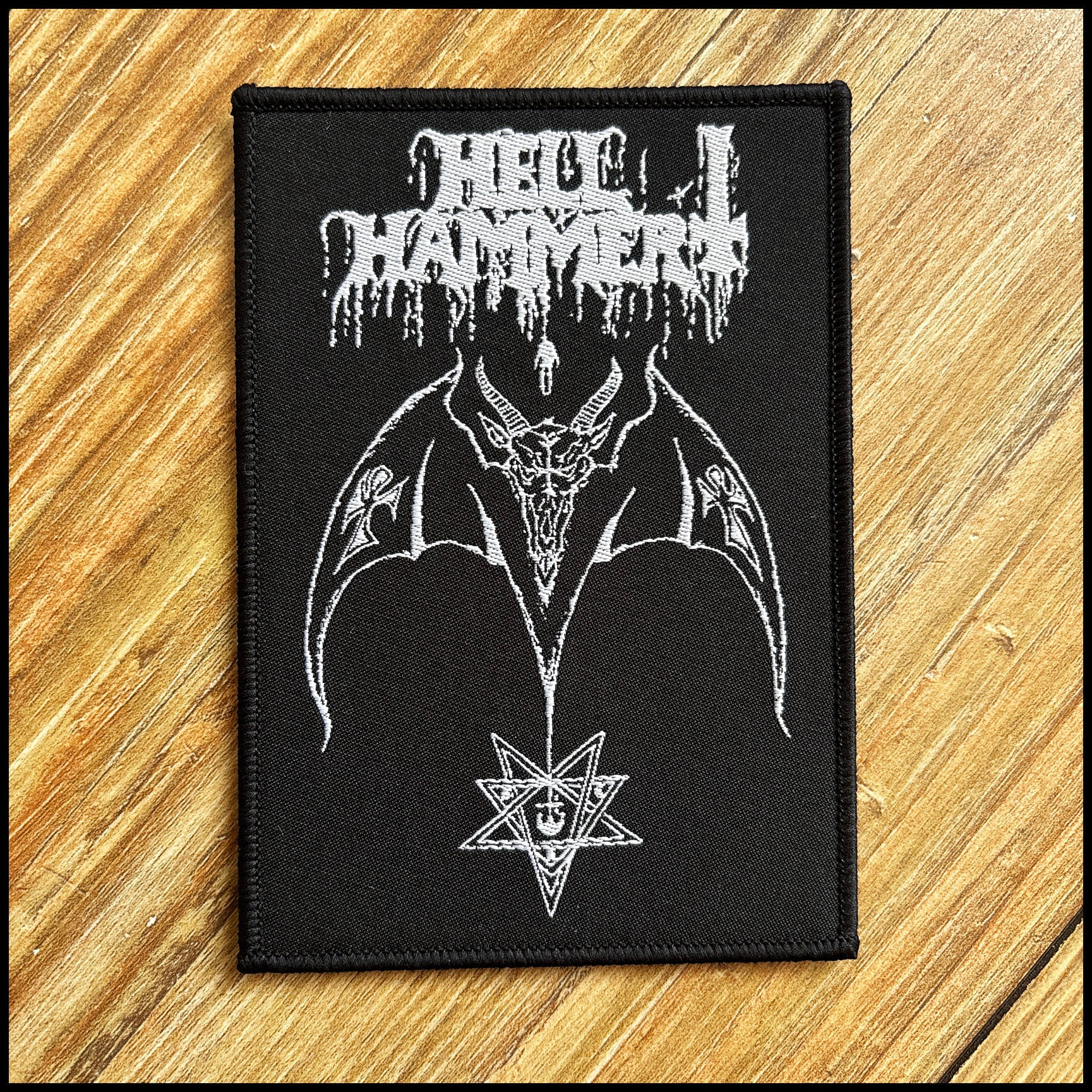 HELLHAMMER: official, limited WINGED DEMON patches (by CND, 2 variants)