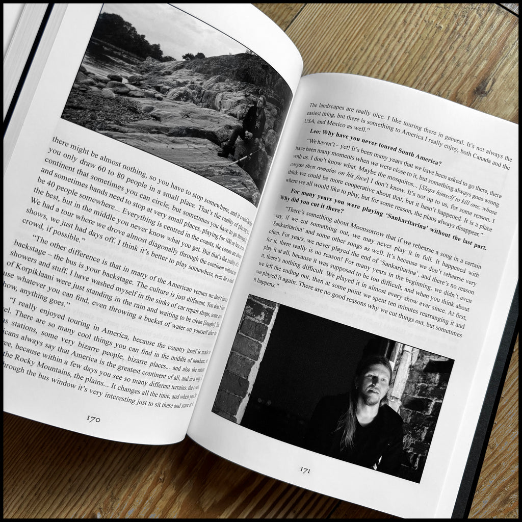 HOME OF THE WAVES: CONVERSATIONS WITH MOONSORROW hardback book