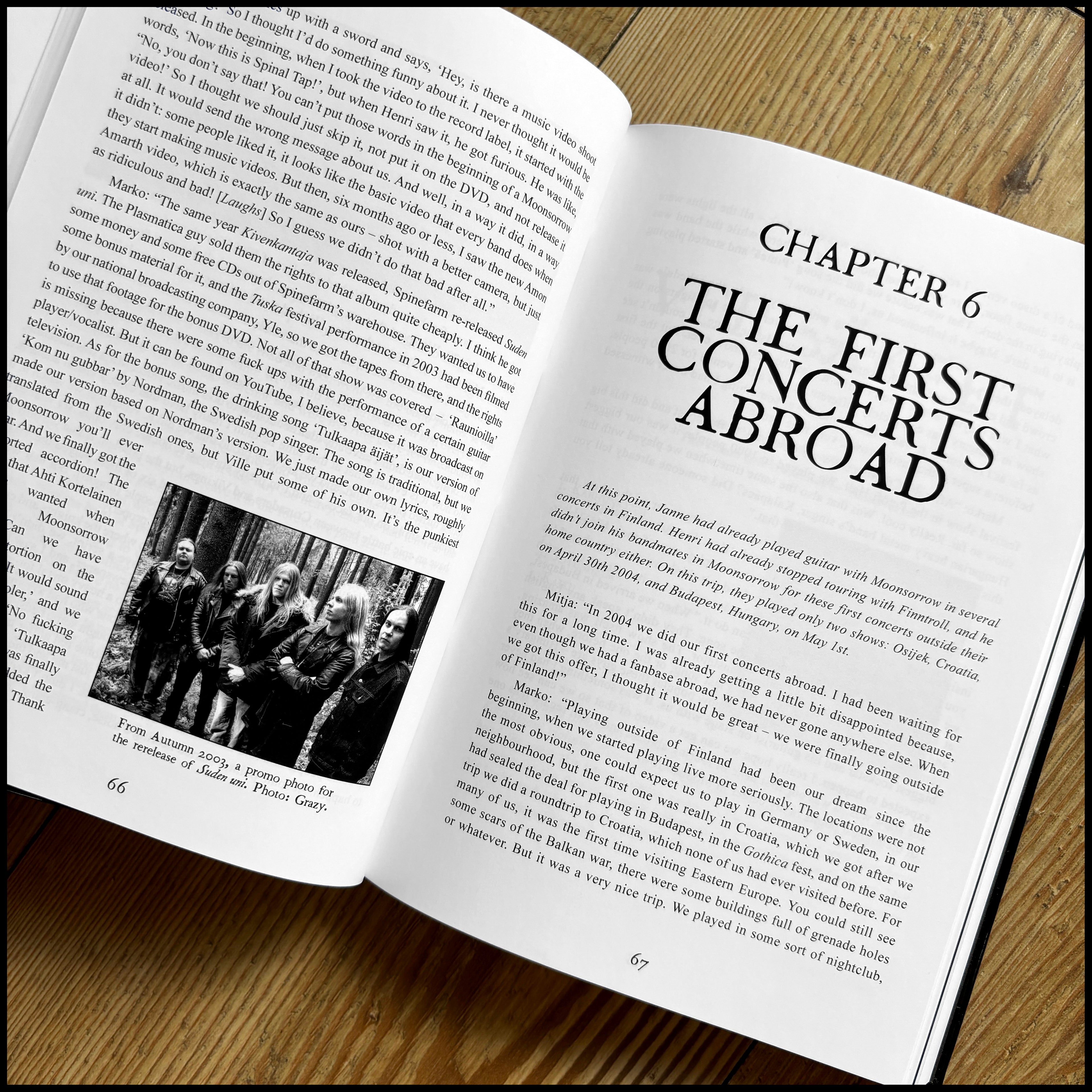 HOME OF THE WAVES: CONVERSATIONS WITH MOONSORROW hardback book