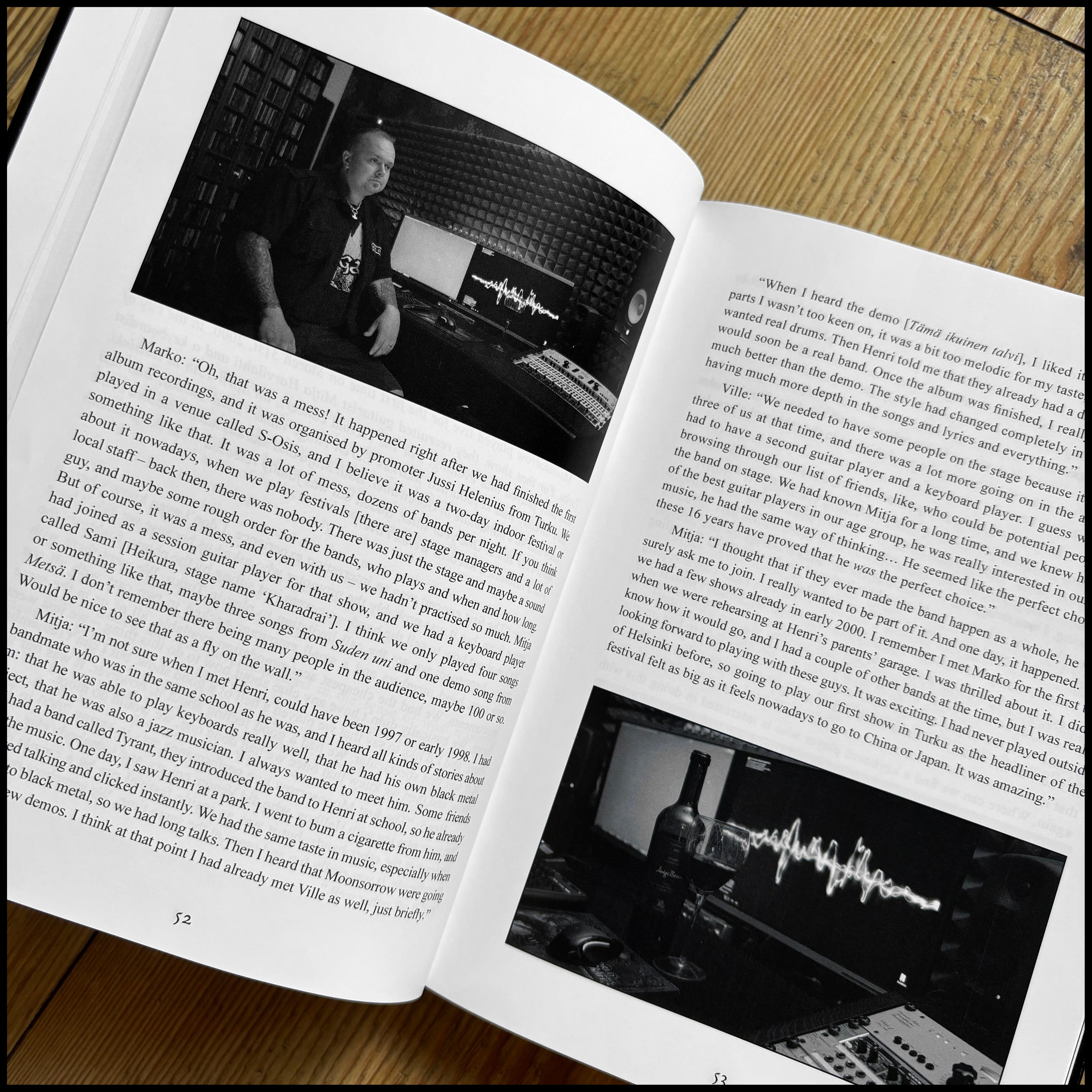 HOME OF THE WAVES: CONVERSATIONS WITH MOONSORROW hardback book
