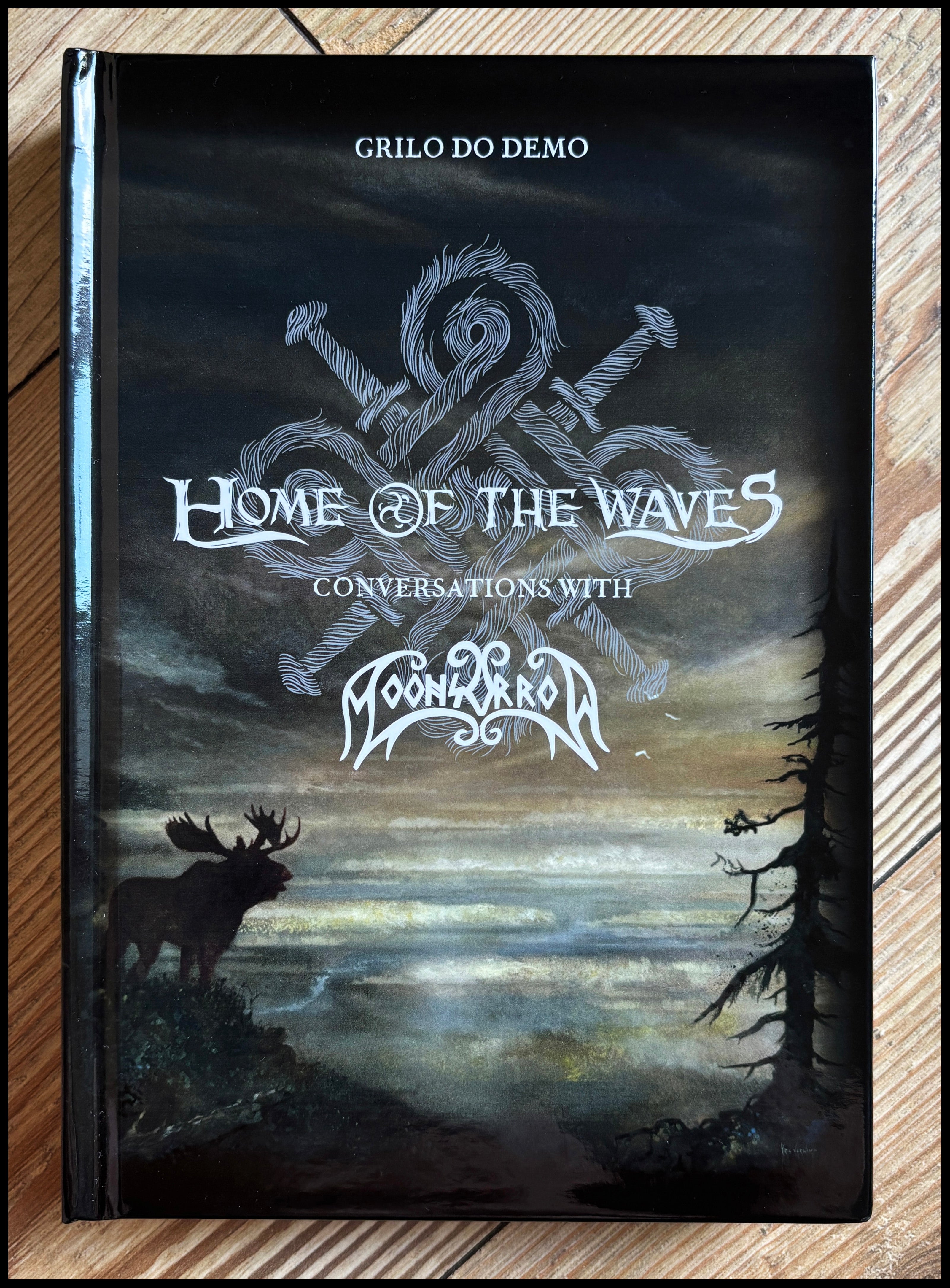 HOME OF THE WAVES: CONVERSATIONS WITH MOONSORROW hardback book