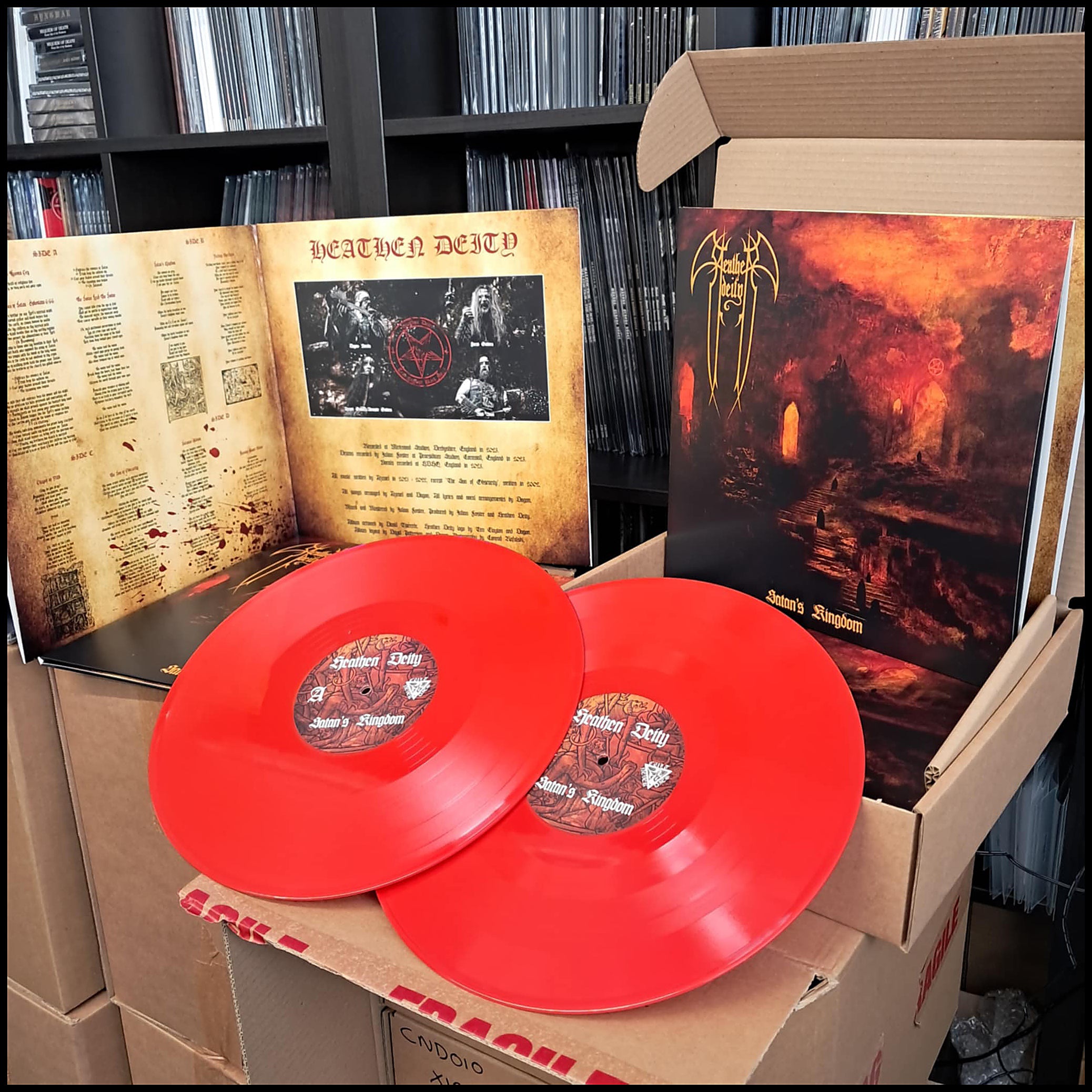 HEATHEN DEITY: Satan's Kingdom double LP (2 x red vinyl, gatefold sleeve, crushing black metal masterpiece) *new*
