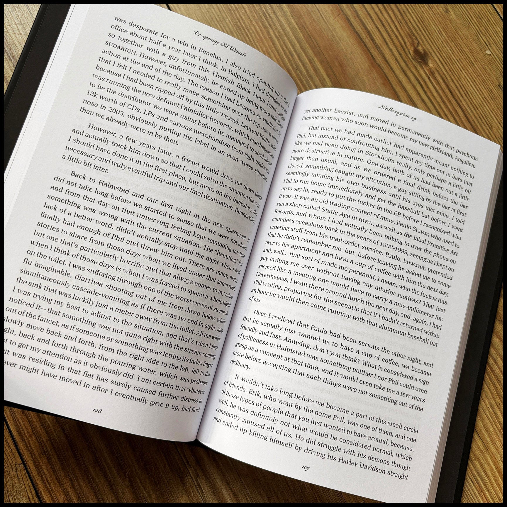 RE-OPENING OLD WOUNDS (The Official Shining Biography) hardback