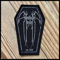 HEATHEN DEITY: official deluxe/limited LOGO COFFIN patch