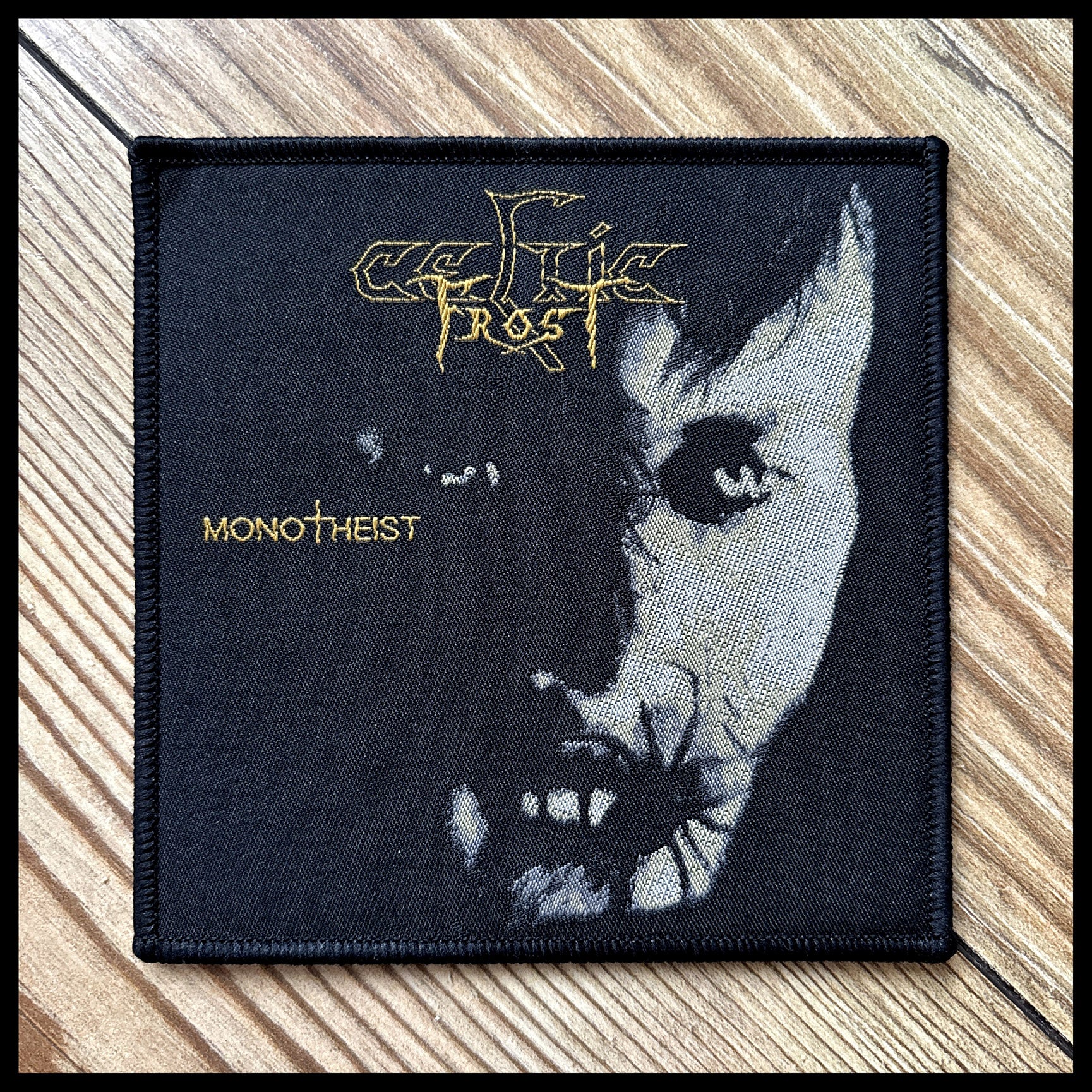 CELTIC FROST: official, limited MONOTHEIST patches (by CND, 2 variants)