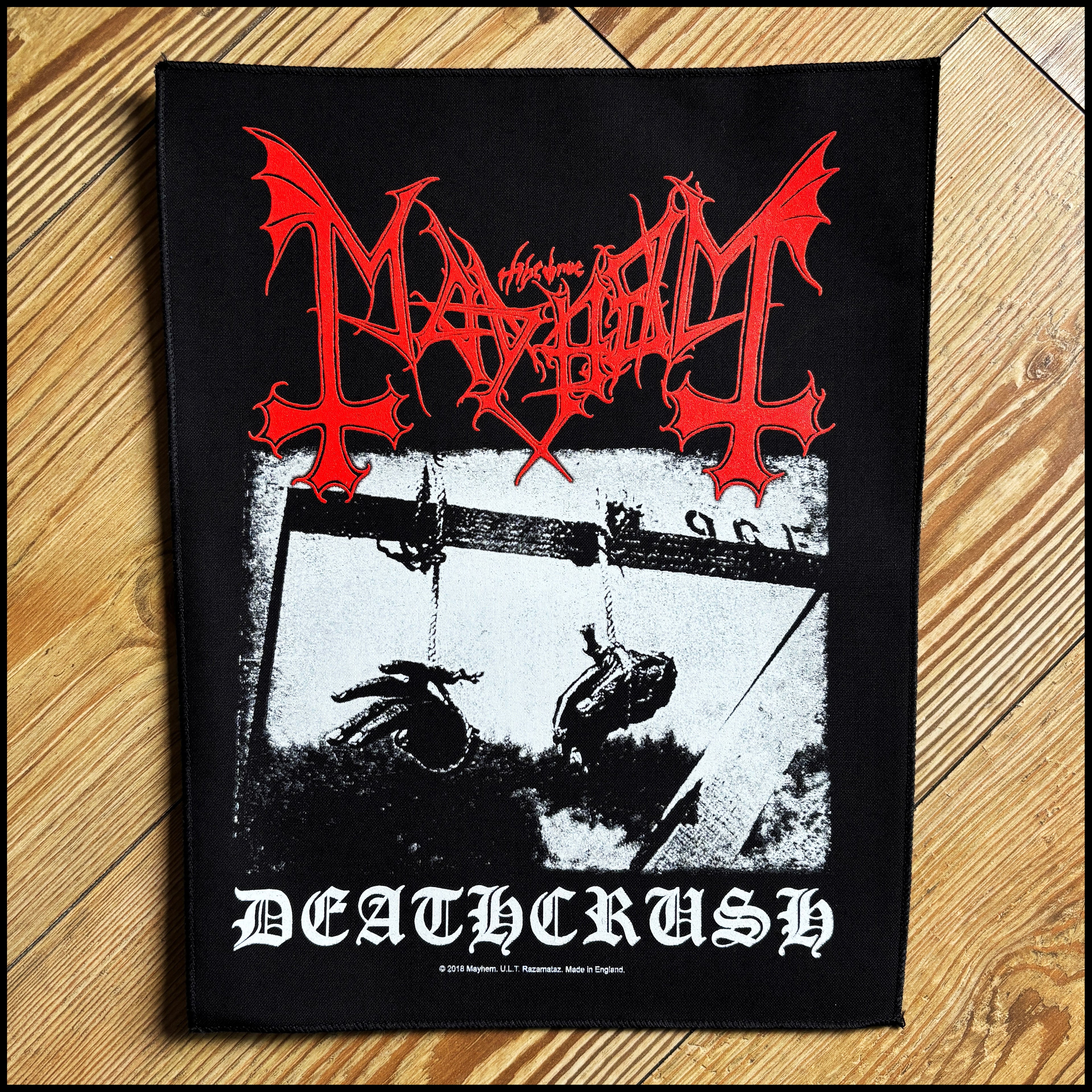 MAYHEM: official DEATHCRUSH large back patch