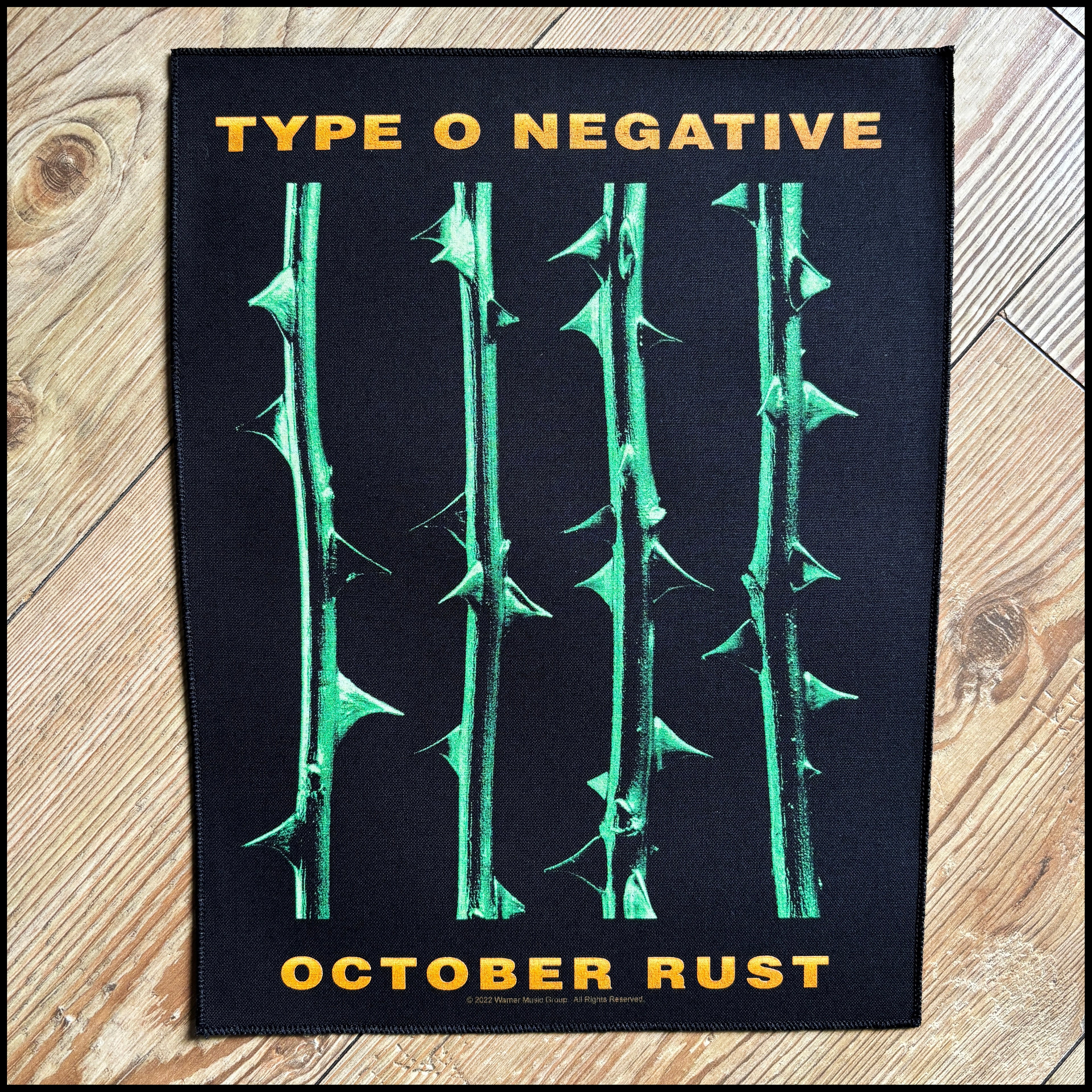 TYPE O NEGATIVE: official OCTOBER RUST large back patch