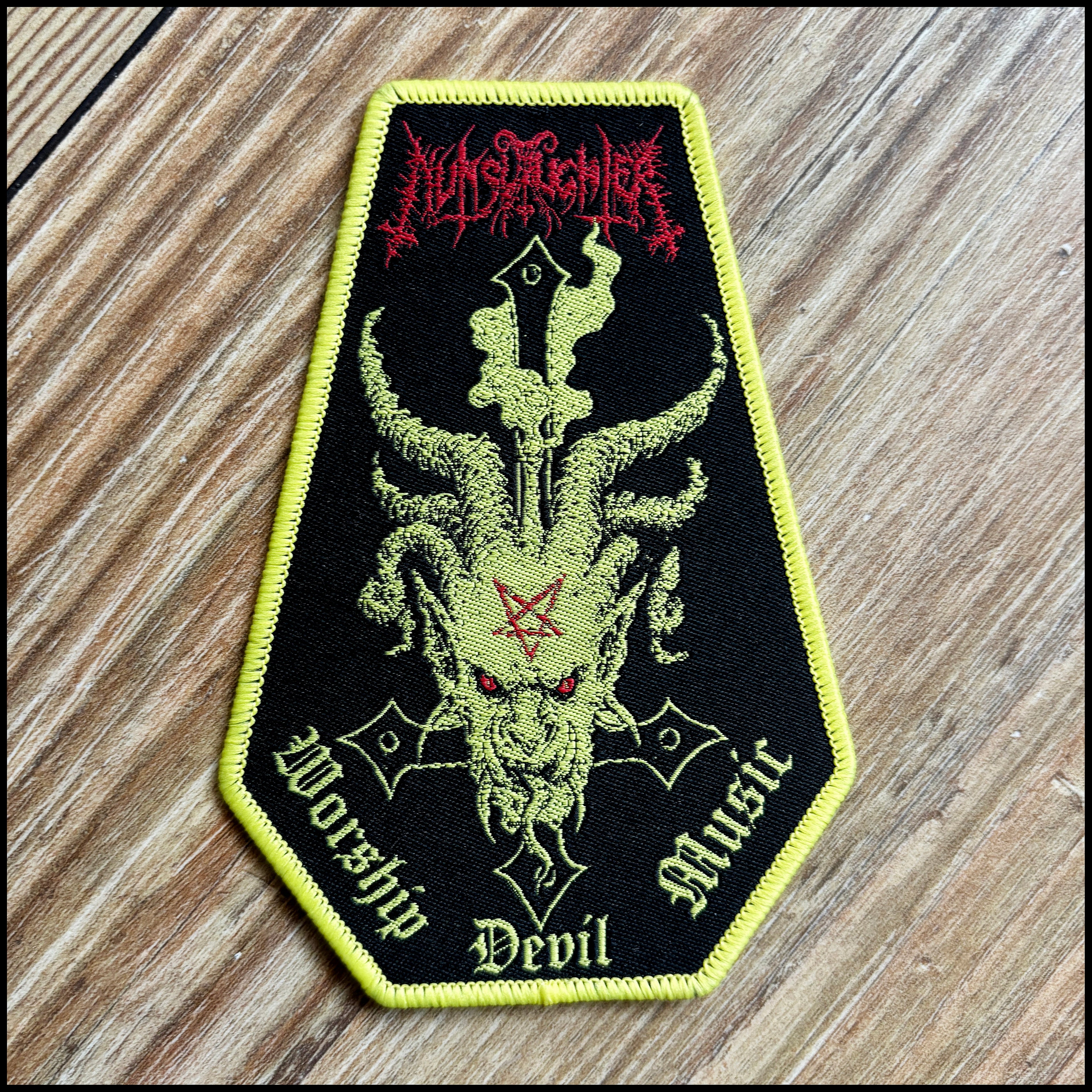 NUNSLAUGHTER: official deluxe/limited WORSHIP DEVIL MUSIC patch