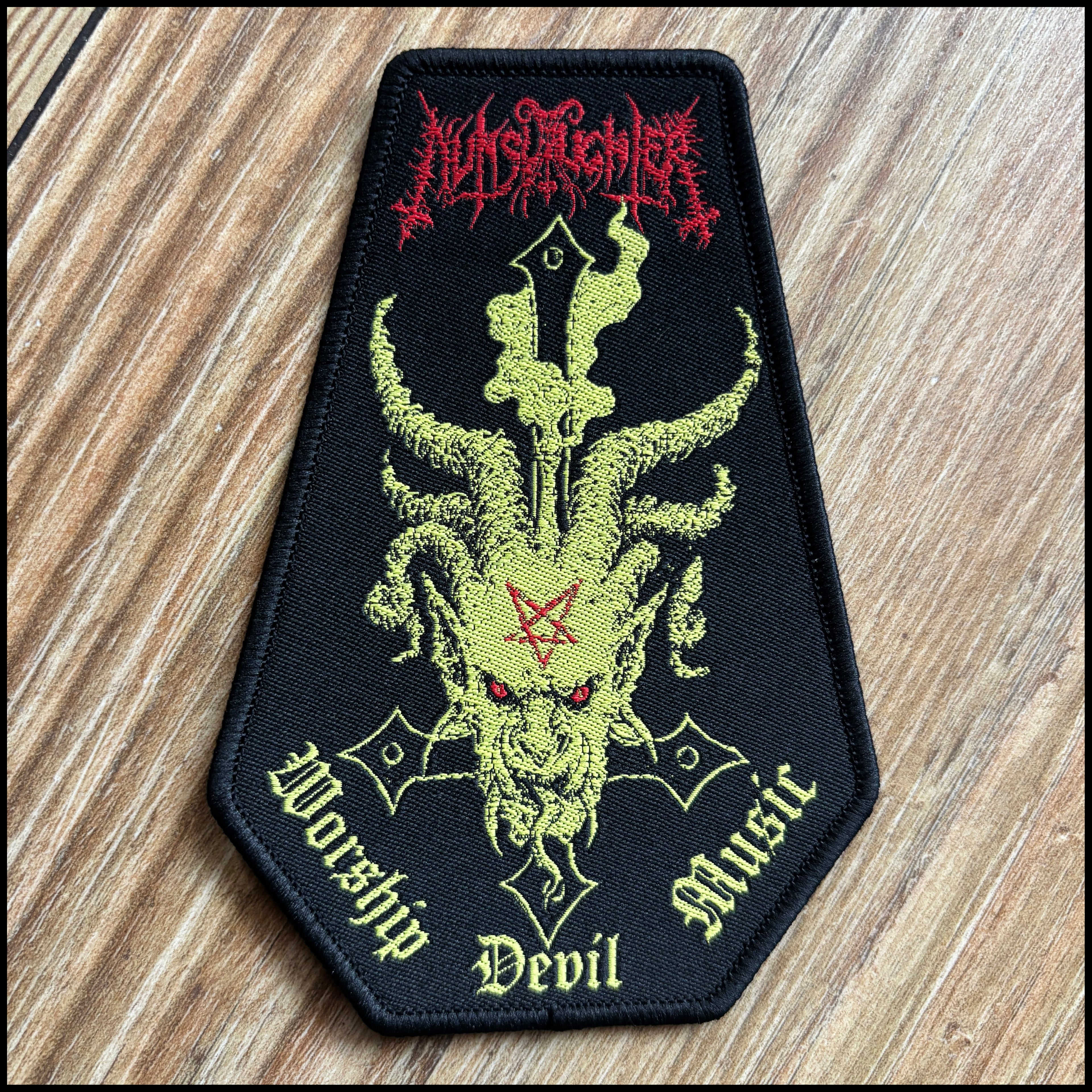 NUNSLAUGHTER: official deluxe/limited WORSHIP DEVIL MUSIC patch