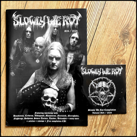 SLOWLY WE ROT #24 zine (high quality black metal  / death metal zine)
