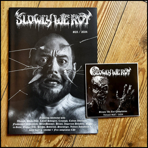 SLOWLY WE ROT #23 zine (high quality black metal  / death metal zine)