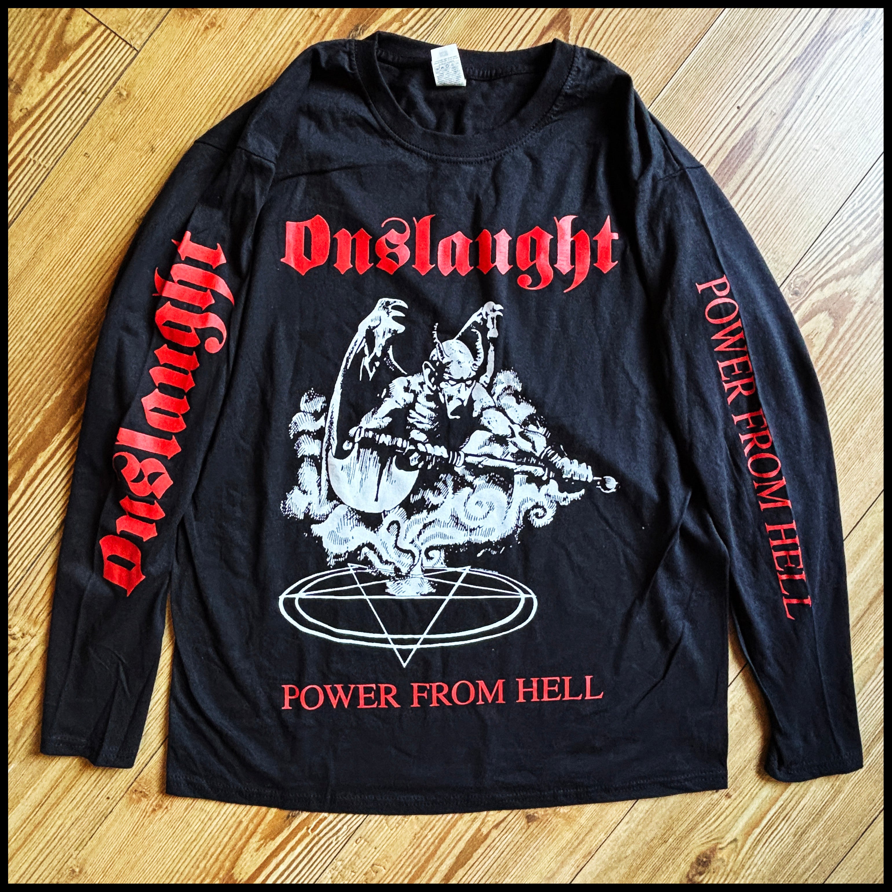 ONSLAUGHT: official POWER FROM HELL longsleeve shirt