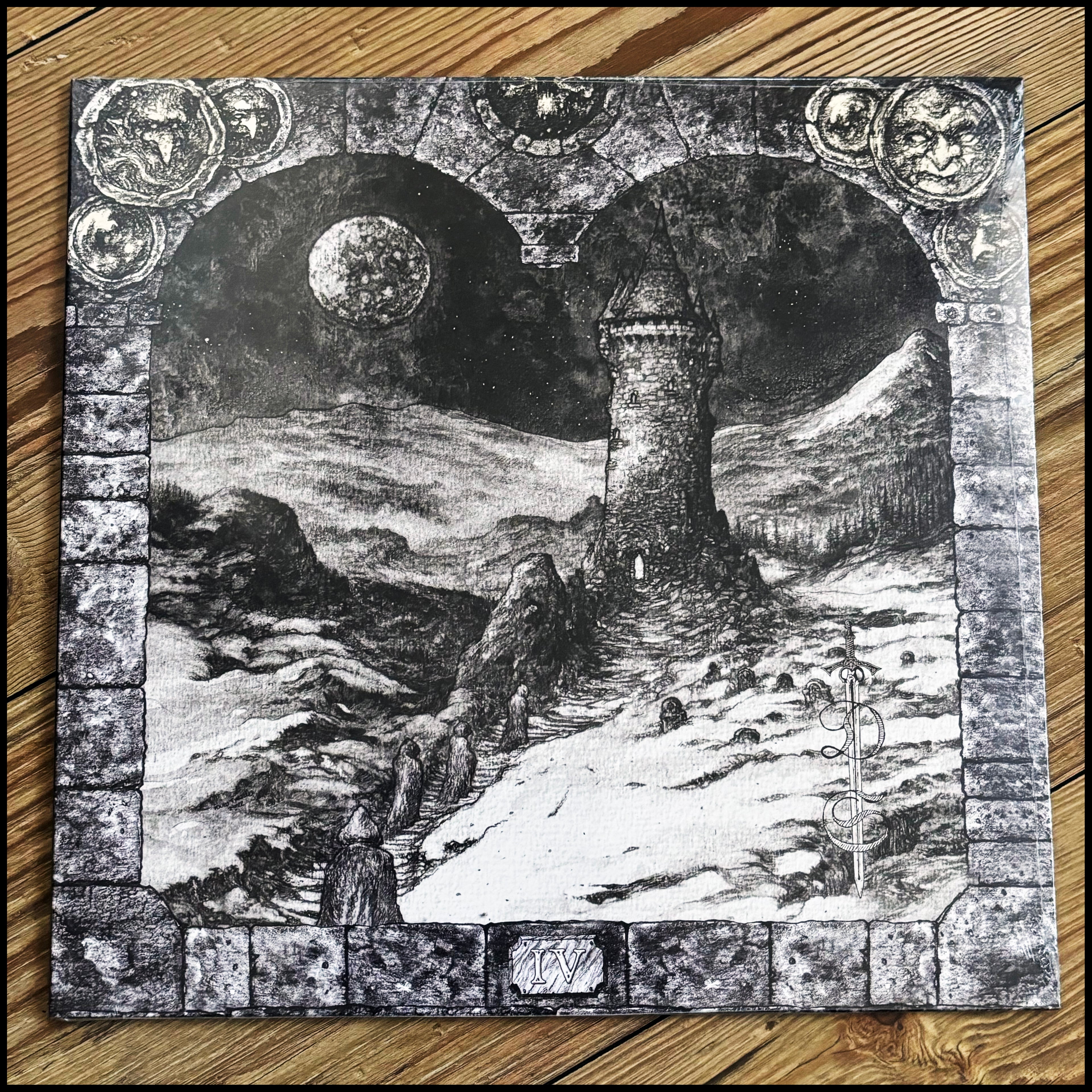 DEPRESSIVE SILENCE: IV - Final EP / A Spell Enraged LP (ltd black/grey swirl vinyl, cult dungeon synth release) *new, sealed*