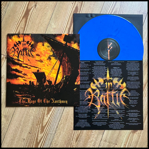 IN BATTLE: The Rage of the Northmen LP (classic black metal from 1998, blue/black vinyl)