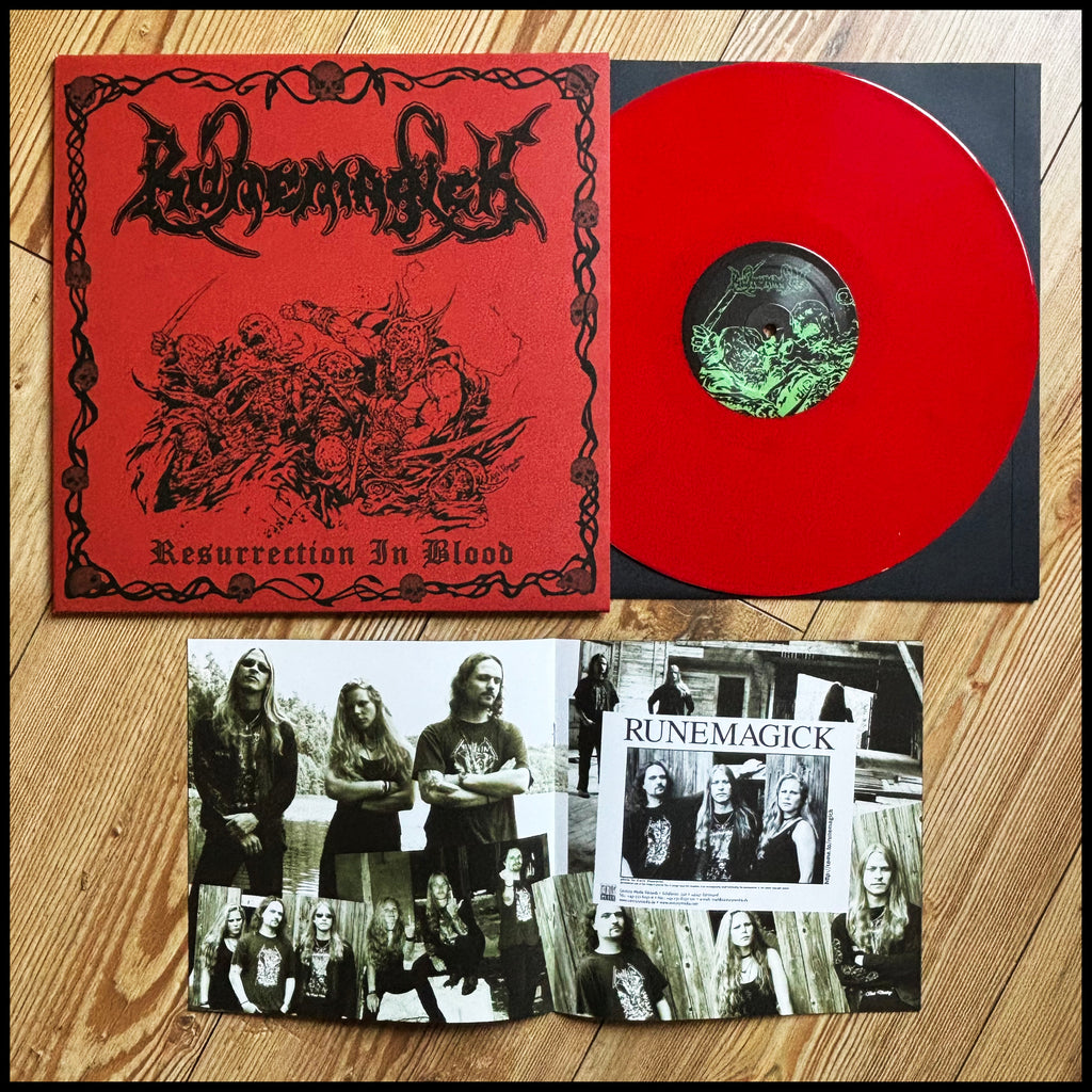 RUNEMAGICK: Resurrection in Blood LP (red vinyl, ltd, book, Sweden doom-death masters) *new*