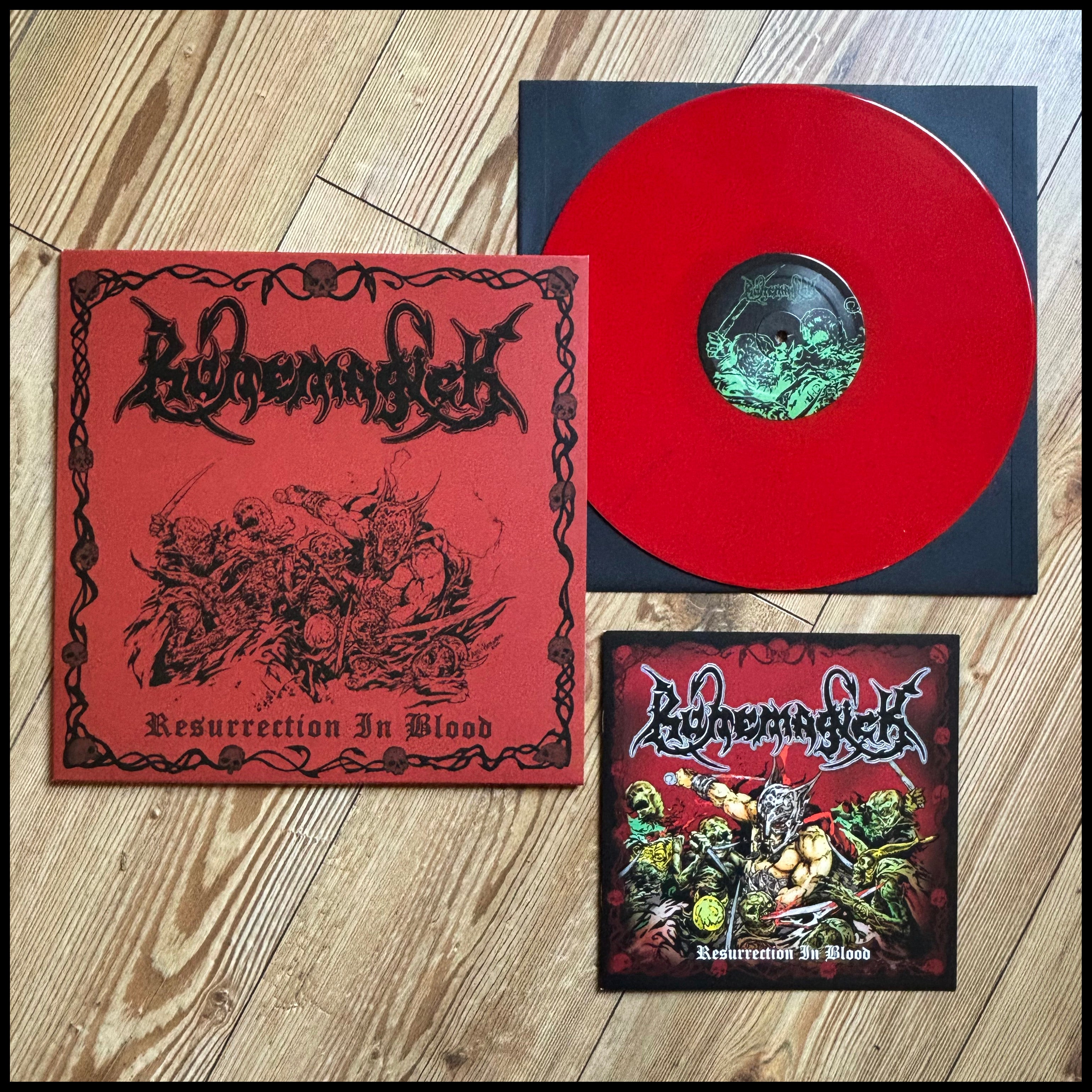 RUNEMAGICK: Resurrection in Blood LP (red vinyl, ltd, book, Sweden doom-death masters) *new*