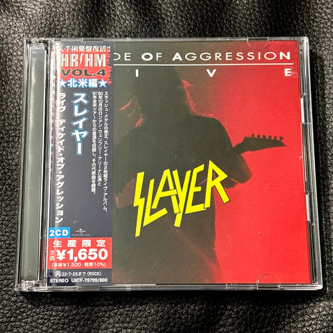 Slayer ‎– Decade Of Aggression Live CD (Japan edition with Obi and insert) *preowned/collectible, as new condition*