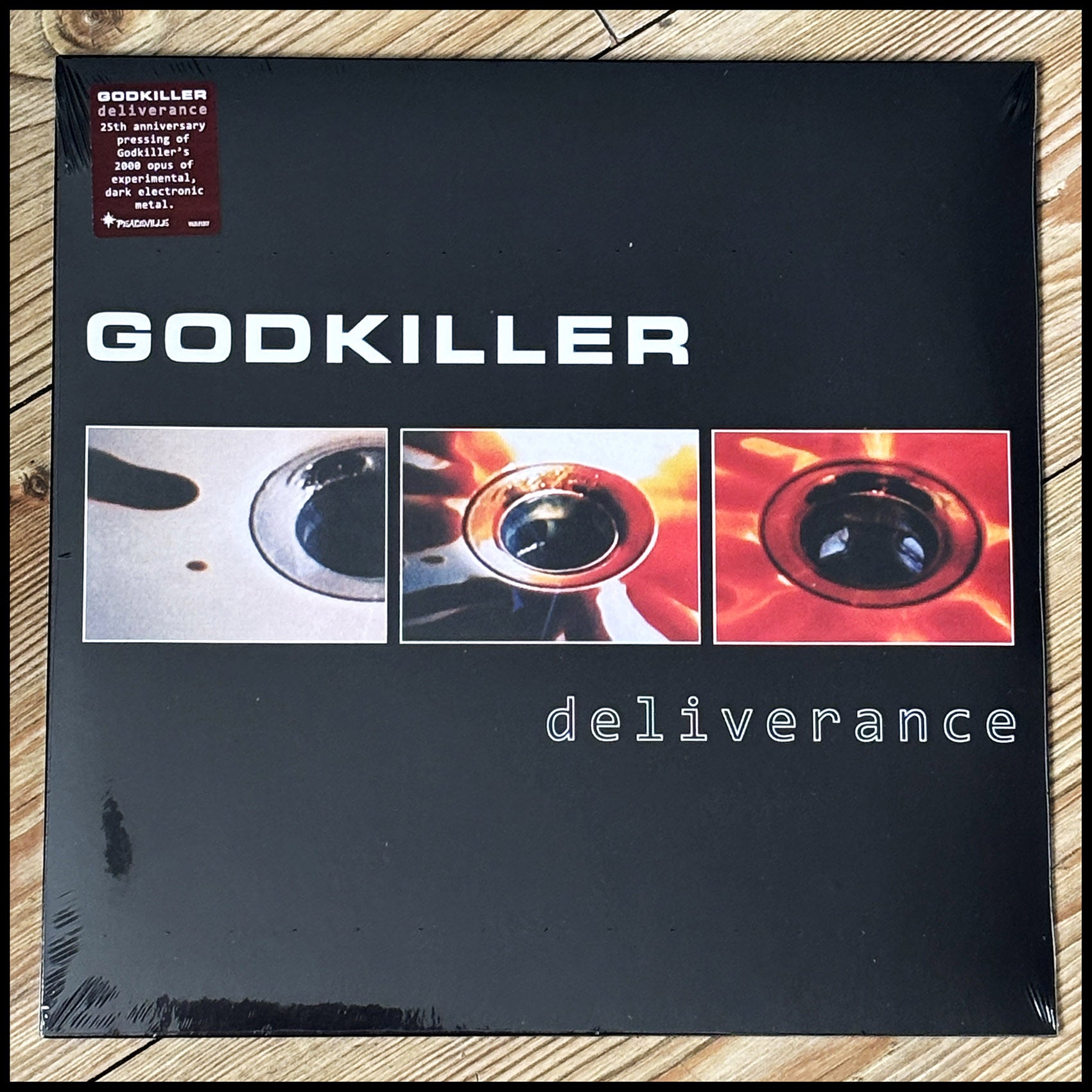 GODKILLER: Deliverance LP (red vinyl, 25th anniversary edition, first time on vinyl)