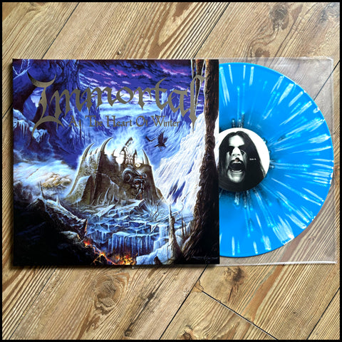 IMMORTAL: At The Heart Of Winter LP (black/cyan/blue swirl + white splatter 180g vinyl, gatefold sleeve with hotfoil)