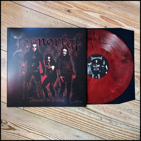 IMMORTAL: Damned In Black LP (gatefold, alternative cover art, 180g cherry red vinyl)