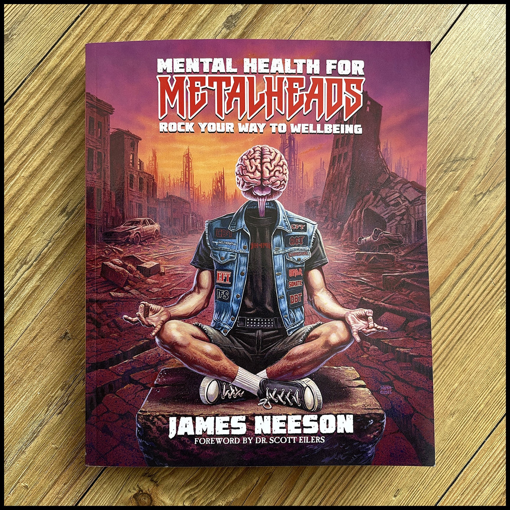 Preorder [late June] MENTAL HEALTH FOR METALHEADS book (large and unusual paperback featuring Ed Repka cover art)