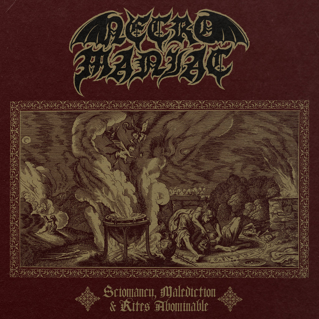 NECROMANIAC: Sciomancy, Malediction & Rites Abominable LP (black vinyl, debut album from cult death/black/thrash horde) *new*