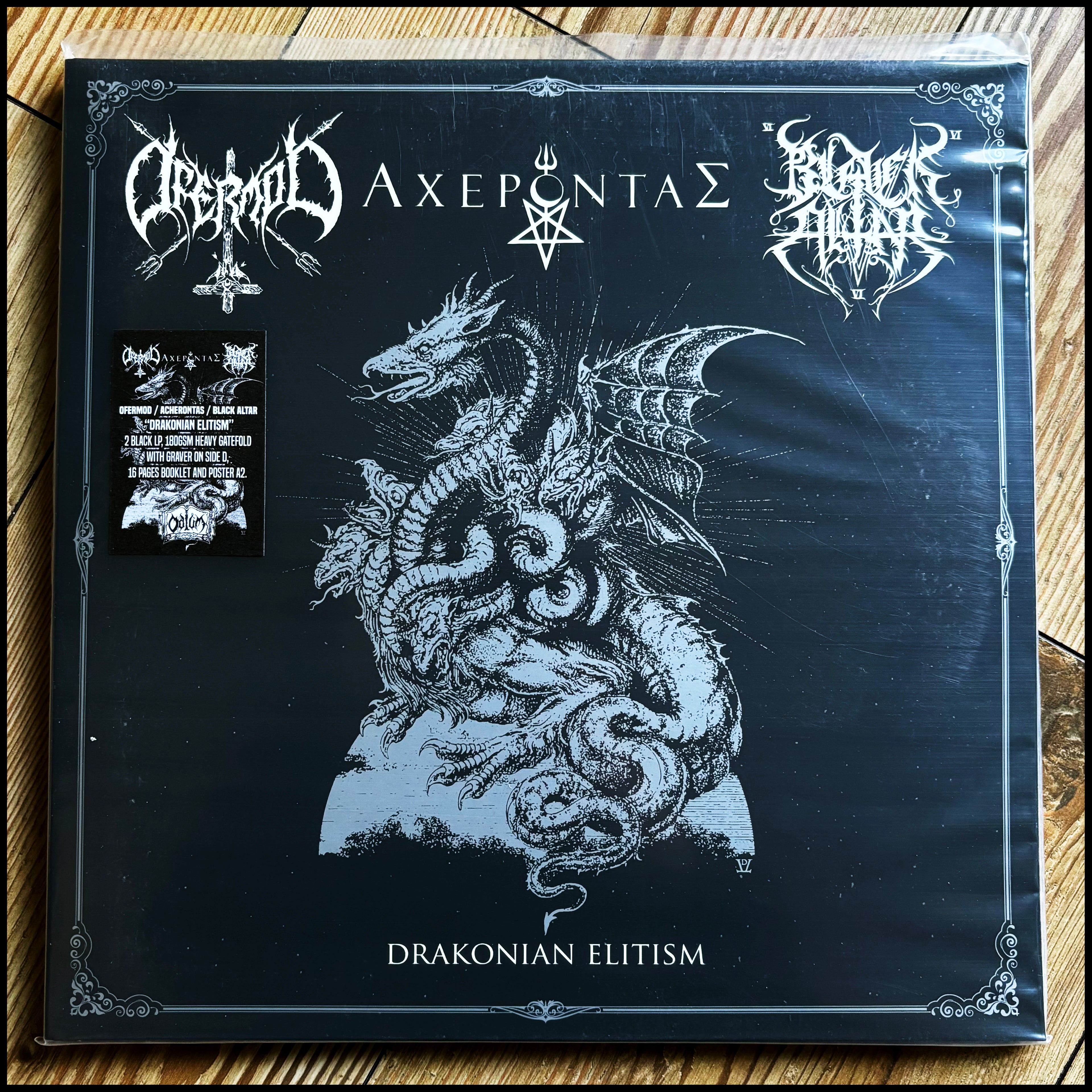 OFERMOD / ACHERONTAS / BLACK ALTAR: Drakonian Elitism LP (black vinyl, Swedish/Polish/Greek black metal assault) *new*