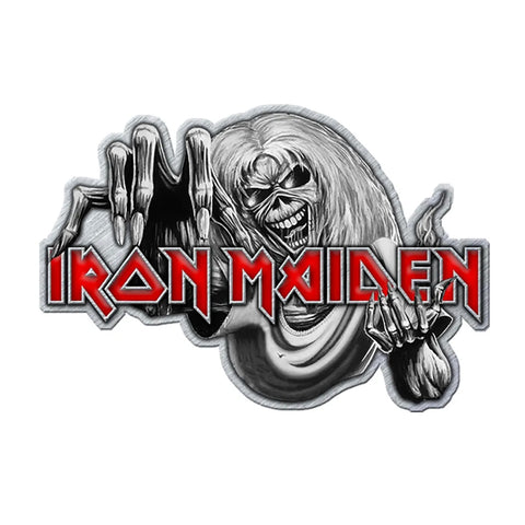 Official IRON MAIDEN: NUMBER OF THE BEAST cast metal badge