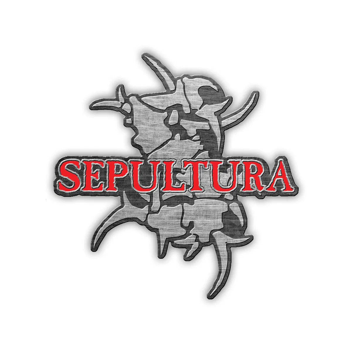 SEPULTURA: official LOGO cast metal badge