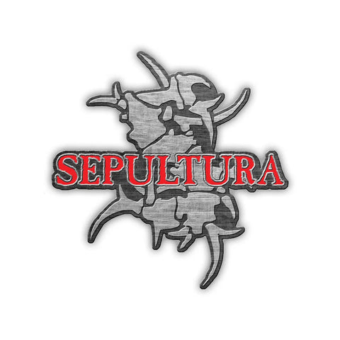 Official SEPULTURA: LOGO cast metal badge