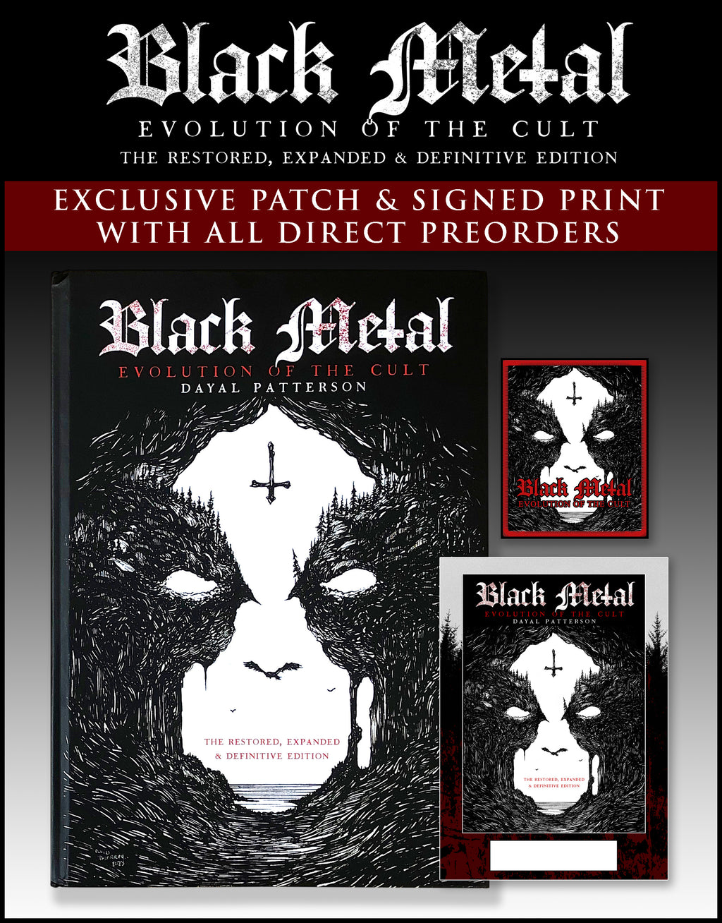 Preorder [15th June 2026] BLACK METAL: EVOLUTION OF THE CULT - THE RESTORED, EXPANDED & DEFINITIVE EDITION hardback boxset (signed by author, includes patch)